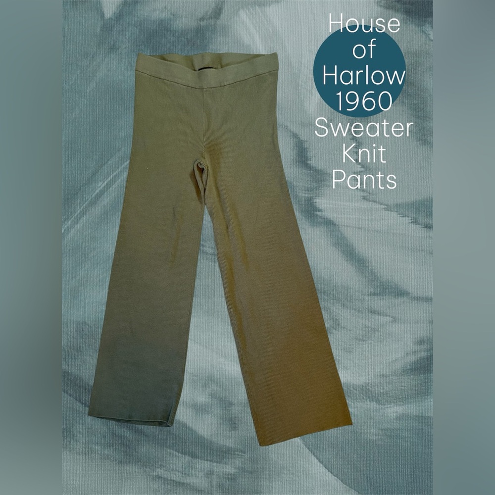 House of Harlow 1960 Kids Olive Knit Joggers